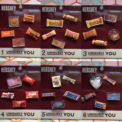 Crocs Handmade jibbitz 5pc Chocolate Snickers Reese's Twix KitKat shoe charm set - Image 1 of 4