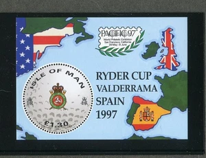 ISLE OF MAN SCOTT# 756 SOUVENIR SHEET MNH GOLF TOPICAL - Picture 1 of 1