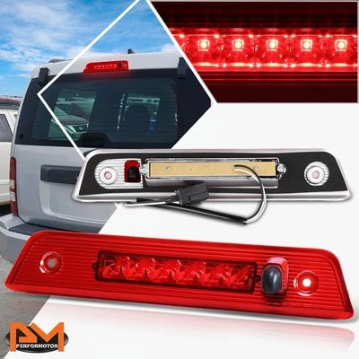 For 08-12 Jeep Liberty Full LED Third 3RD Tail Brake Light Rear Stop Lamp Red - Image 1 of 4