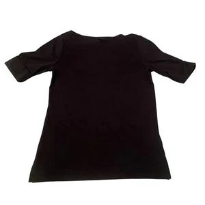 Lauren Ralph Lauren Damen Größe Medium U-Boot-Ausschnitt Pullover Shirt Oberteil schwarz Bündchen - Bild 1 von 8