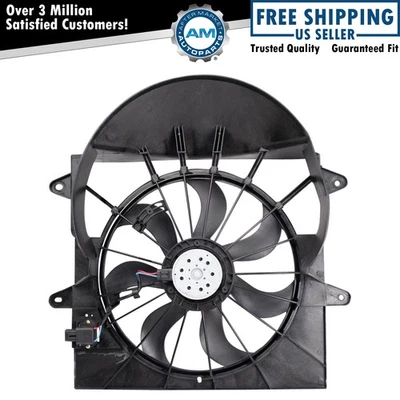 Radiator Cooling Fan Assembly Fits 2008-2010 Jeep Commander 09-10 Grand Cherokee - Image 1 of 4