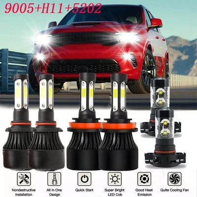 Para Dodge Durango 2011 2012 2013 - 6X faros LED faros antiniebla bombillas combo 6000 k Foto 1 de 4