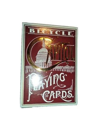 Tarjetas de juego de bicicleta: Capitol (rojo) Foto 1 de 2