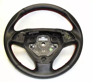 Fiat Grande Punto Lenkradabdeckung Spezifisch Schwarzes Leder und Cucirure Rot - Bild 1 von 2