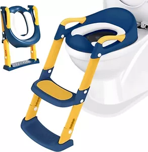 Toilettensitz Baby Trainer mit Treppe WC Lerntöpfchen Toilettensitz Blau B219 - Bild 1 von 7