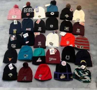 Lote de 50 Gorros Gorros Tejido Invierno Ajuste Elástico Mezcla Aleatoria Revendedor Lote Foto 1 de 4