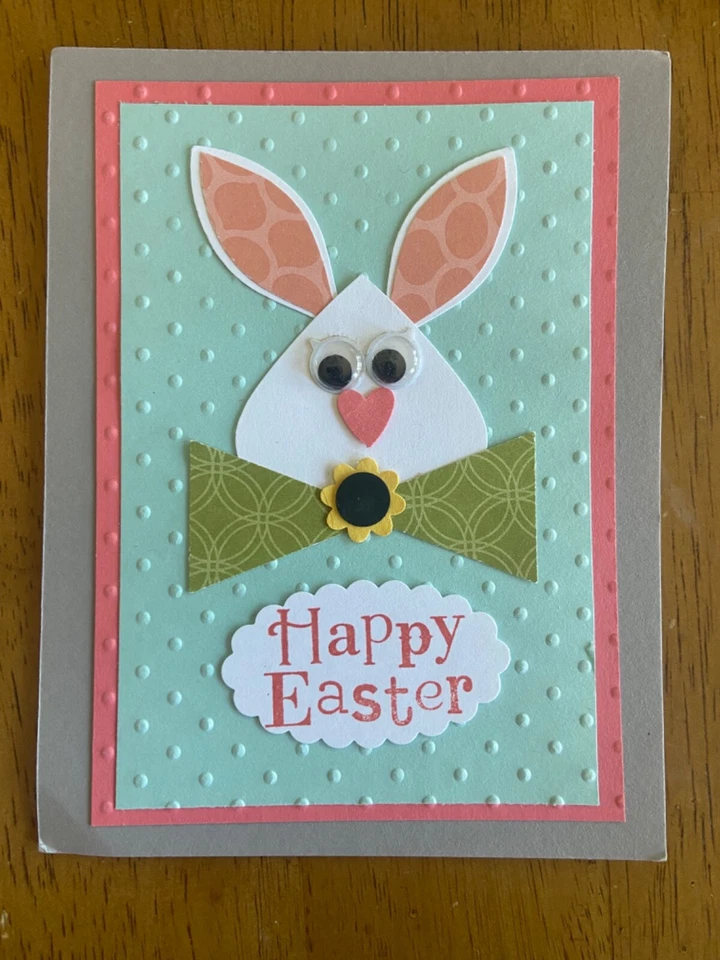 Feliz Pascua perforado conejo tarjeta kit de 10 hecho con Stampin' Up! Foto 1 de 1