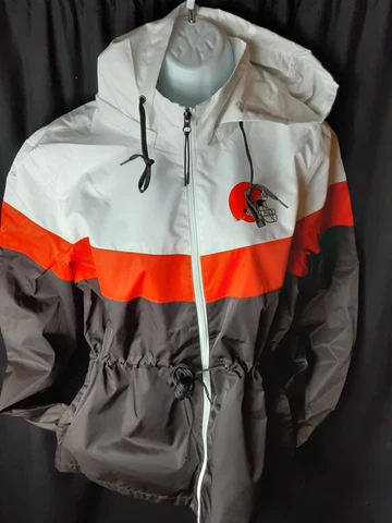 Cleveland Browns Women's G-III Hood Wind Breaker Jacket XL Cover