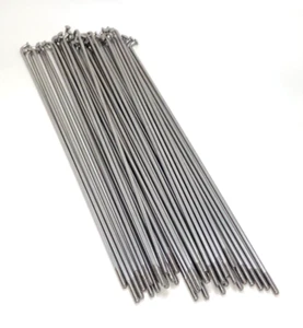 34 x SHADOW CONSPIRACY 20" WHEEL BMX BIKE BICYCLE SPOKES 180 mm 14G SILVER NEW - Picture 1 of 4