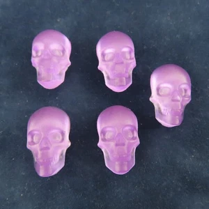 GLOW in the DARK PURPLE SKULL Shoe Charms for Shoes Wristbands Lot 5 3D Designer - Picture 1 of 8