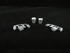 A.B.S SIDELINES 1:43 - 0 GAUGE WHITE METAL ASSORTED BUCKETS and CANS S.S04 - Picture 1 of 2