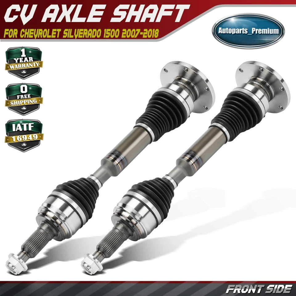 2x Front Extended Travel CV Axle Assembly for Chevy Silverado 1500 GMC Cadillac - Image 1 of 4