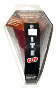 TRUFIT Red/Gray Shatterproof Antimicrobial Protective Cup & Supporter Teen S/M - Picture 1 of 3
