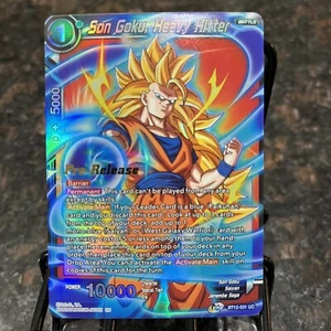 Son Goku Heavy Hitter PRERELEASE Foil Dragon Ball Super Card Game | NM - Picture 1 of 12
