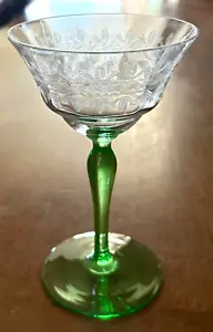 Cocktailglas Fostoria grün mit Stiel Vintage #200 - Bild 1 von 2