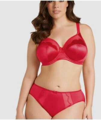 Elomi Rita Collection 36F L Multiway Sujetador Panty Set Vacaciones Amapola Rojo $110 Foto 1 de 4