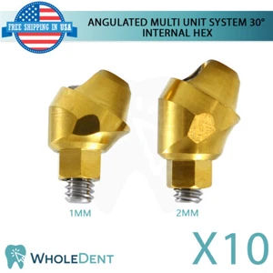 10x Angulated Abutment Multi Unit System 30° Titanium Dental Implant Int Hex - Picture 1 of 4