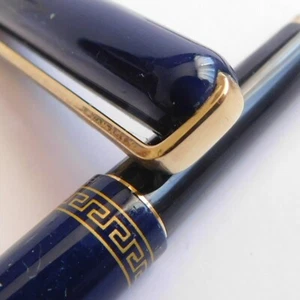 Vintage ELYSEE 60 Laque Antique Greek Dark Blue Fountain Pen M NIB Germany 1980s - Picture 1 of 15