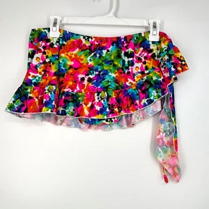 Minifalda de natación grande elegante y sexy para mujer brillante multicolor floral corbata lateral - Imagen 1 de 6