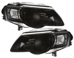 Fari di ricambio neri per VW PASSAT 3C B6 05-10 berlina variante vetro trasparente - Foto 1 di 2