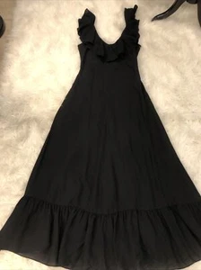 Vintage 1970’s Young Edwardian by Arpeja Black Gown Small - Picture 1 of 6