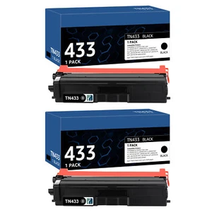 Paquete de 2 cartuchos de tóner TN433 compatibles con Brother HL-L8360CDWT MFC-L8900CDW - Imagen 1 de 7