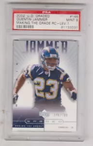2002 - UD Graded - Quentin Jammer - NUMBERED - ROOKIE CARD - GRADED MINT 9!!! - Picture 1 of 2