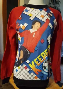 Continental sports sweatshirt long sleeve says Keeper medium red crew neck nice+ - Picture 1 of 5