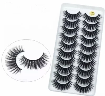 MARKENLOS 🌼10 Paar 3D Wimpern 100% Mink Lashes Fake False Faux Eyelashes🌼