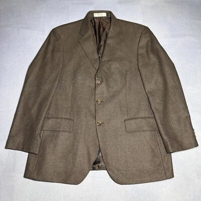 John W Nordstrom Loro Piana Cashmere Brown Birdseye Blazer Jacket Size 42R - Image 1 of 4