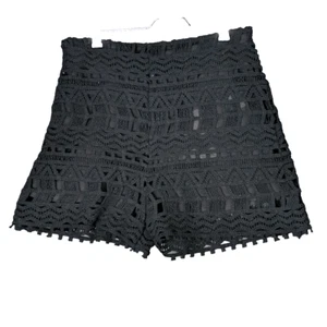 New RUMER Ines Shorts Open Knit Crochet Large NWT Retail $199 Dark Fairy Goth - Picture 1 of 9