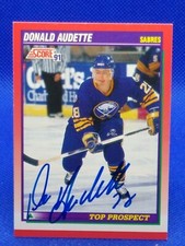 Donald Audette 1991 Score #279 PERSONAL AUTOGRAPH Buffalo Sabres