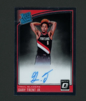 Gary Trent Jr. 2018-19 Donruss Optic AUTO HOLO PRIZM ROOKIE RC SP Autograph - Image 1 of 2