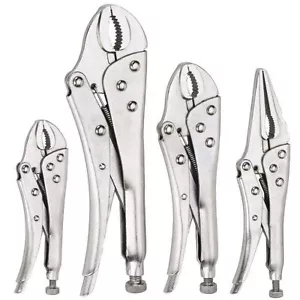 Locking Pliers Vice Grip 4 Piece Assorted Tools Vise Jaw Clamp Hand Tool Set NEW - Picture 1 of 7
