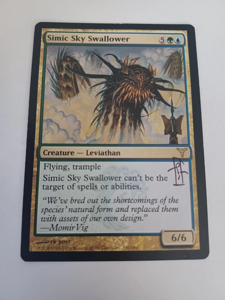 Simic Sky Swallower Dissension Ed signed by rk Post Magic the Gathering MTG - Image 1 of 1