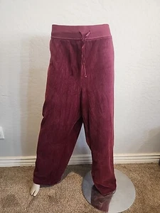 NWT St. John's Bay Women's Lounge Sweat Pants Velour Maroon Size 4X - Picture 1 of 6