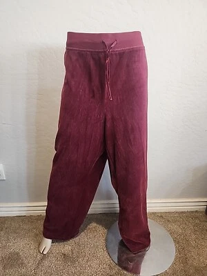 NWT St. John's Bay Women's Lounge Sweat Pants Velour Maroon Size 4X - Image 1 of 4