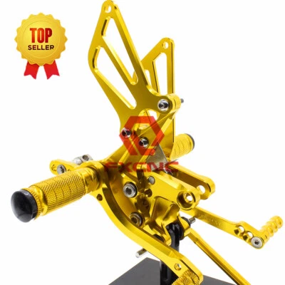 数控齿轮脚钉踏板适合铃木 SV650/SV650S SV1000/S 1998-2014 金色 — 第 1/4 张图片