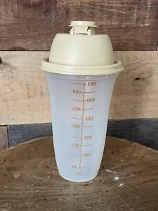 Mixer shaker rapido vintage Tupperware #844 con coperchio beige marrone chiaro - T38 - Foto 1 di 6
