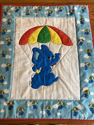 Colcha de bebê feita à mão 35x42"" - Imagem 1 de 4