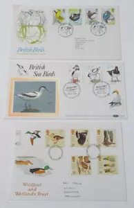 QUEEN ELIZABETH II BIRDS STAMP COVERS X 3 - PLEASE SEE PHOTOGRAPHS - Picture 1 of 4