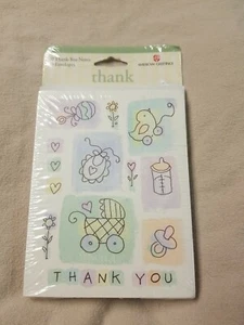 Vintage American Greetings, Baby Geschenk Dankeskarten/Umschläge, 10er Pack, Neu in Verpackung - Bild 1 von 4