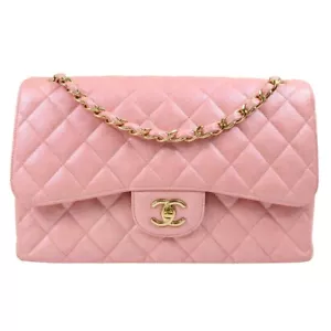 Chanel Pink Calfskin Classic Double Flap Shoulder Bag 191319 - Picture 1 of 10