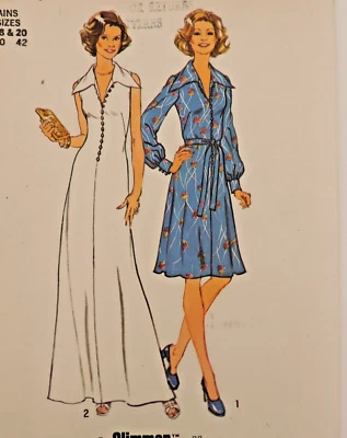 Simplicity 6883 Fitted w/Princess Darts Dress Sz: 18/20 Bust 40 - 42" Complete - Image 1 of 4