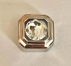 Joan Rivers Silvertone Slide Pendant for Omega Snake Necklace - Large Solitaire - Picture 1 of 3