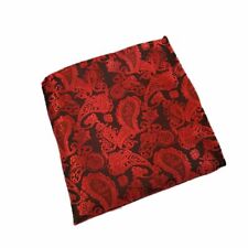 Men Stylish Paisley Floral Pattern Jacquard Hanky Pocket Square Handkerchief