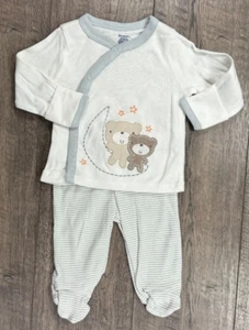 Ropa de bebé niño nuevo sin etiquetas Gerber recién nacido 2 piezas 2 osos con patas conjunto - Imagen 1 de 4