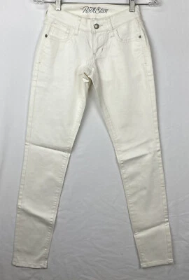 OLD NAVY Rock Star Women Junior Size 0 Skinny Leg Stretch Jegging Ivory  25x29 - Image 1 of 4