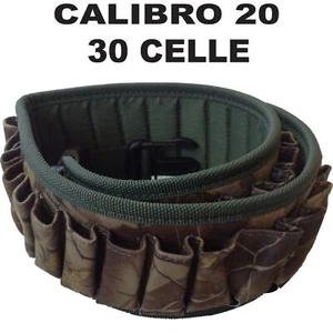 cartuccera cartucciera calibro 20 caccia in cordura per 30 cartucce - Foto 1 di 1