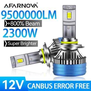 LED Headlight High Power Canbus HIR2 H13 880 H16 Turbo Lamp 6000K Car Light 12V - Picture 1 of 19